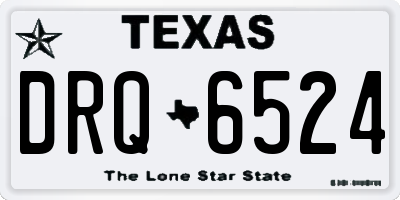 TX license plate DRQ6524