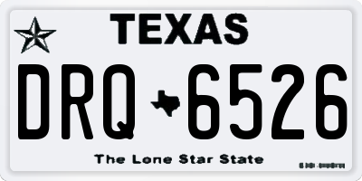 TX license plate DRQ6526