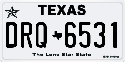 TX license plate DRQ6531
