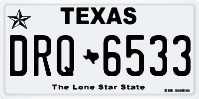 TX license plate DRQ6533