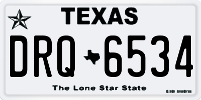 TX license plate DRQ6534