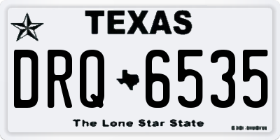 TX license plate DRQ6535