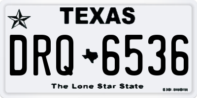 TX license plate DRQ6536