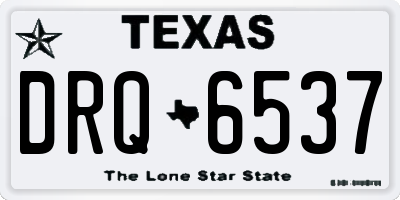 TX license plate DRQ6537