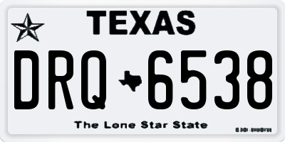 TX license plate DRQ6538