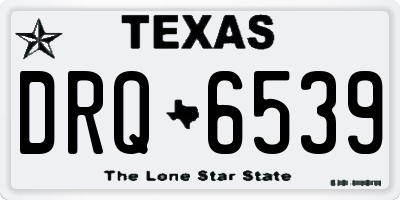 TX license plate DRQ6539
