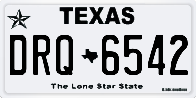 TX license plate DRQ6542