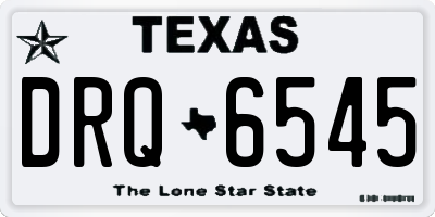 TX license plate DRQ6545