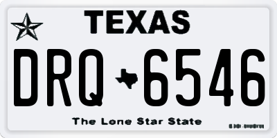 TX license plate DRQ6546