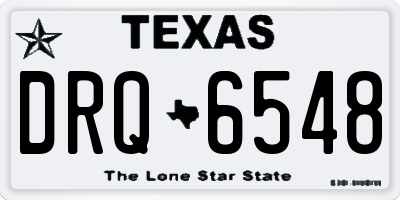 TX license plate DRQ6548