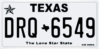TX license plate DRQ6549