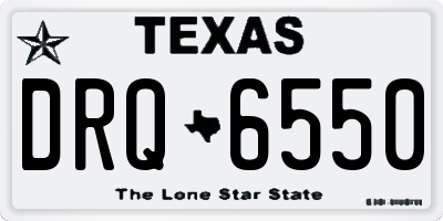 TX license plate DRQ6550