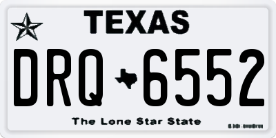 TX license plate DRQ6552