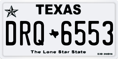 TX license plate DRQ6553