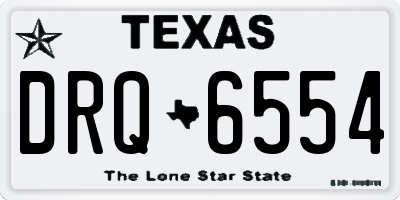 TX license plate DRQ6554