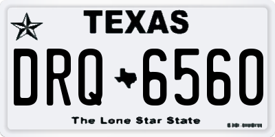 TX license plate DRQ6560