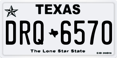 TX license plate DRQ6570