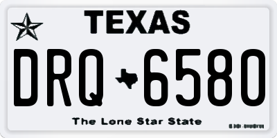 TX license plate DRQ6580