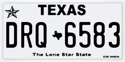 TX license plate DRQ6583