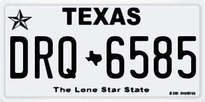 TX license plate DRQ6585
