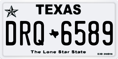 TX license plate DRQ6589