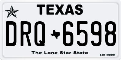 TX license plate DRQ6598