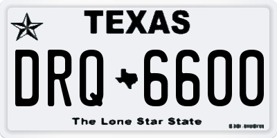 TX license plate DRQ6600