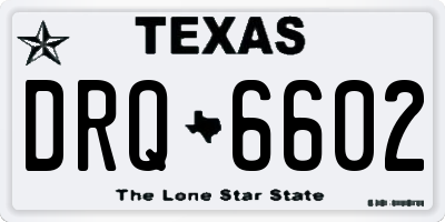 TX license plate DRQ6602
