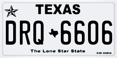 TX license plate DRQ6606