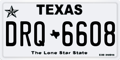 TX license plate DRQ6608