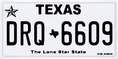 TX license plate DRQ6609