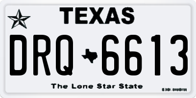 TX license plate DRQ6613