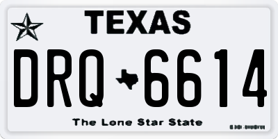 TX license plate DRQ6614