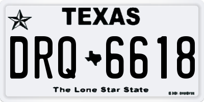 TX license plate DRQ6618