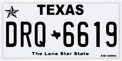 TX license plate DRQ6619
