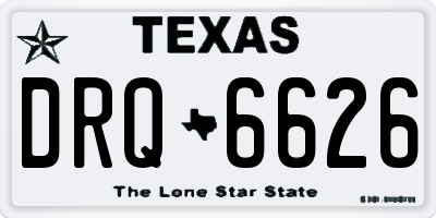 TX license plate DRQ6626