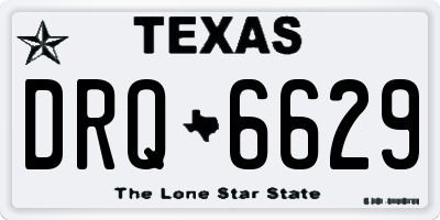 TX license plate DRQ6629