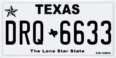 TX license plate DRQ6633