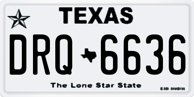 TX license plate DRQ6636