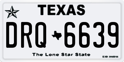 TX license plate DRQ6639