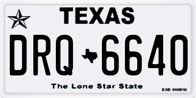 TX license plate DRQ6640
