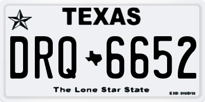 TX license plate DRQ6652