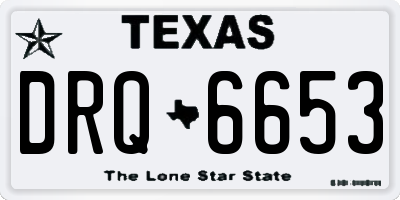 TX license plate DRQ6653