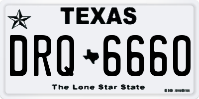 TX license plate DRQ6660