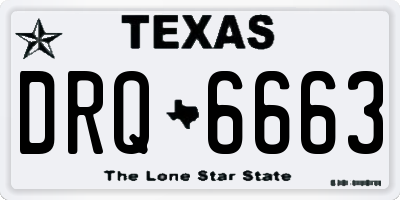 TX license plate DRQ6663