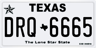 TX license plate DRQ6665