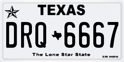 TX license plate DRQ6667