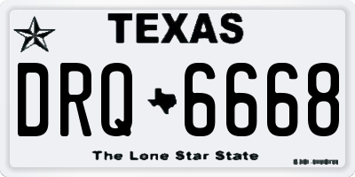 TX license plate DRQ6668
