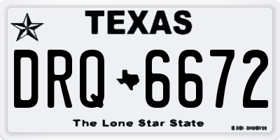 TX license plate DRQ6672