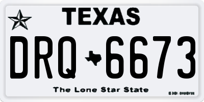 TX license plate DRQ6673
